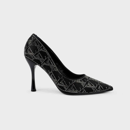 Black Fancy Court Shoes L00870049