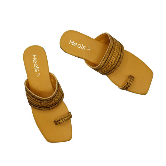 Yellow Casual Chappal L00000048